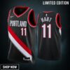 Josh Hart 11 Portland Trail Blazers -23 Icon Edition Black Jersey