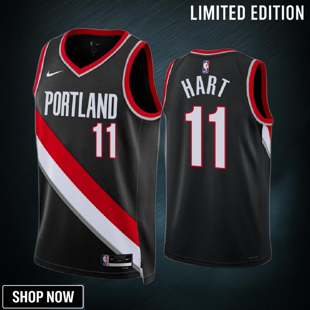 Josh Hart 11 Portland Trail Blazers -23 Icon Edition Black Jersey