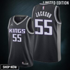 Josh Jackson 55 Sacramento Kings Statement Edition Black Jersey Trade