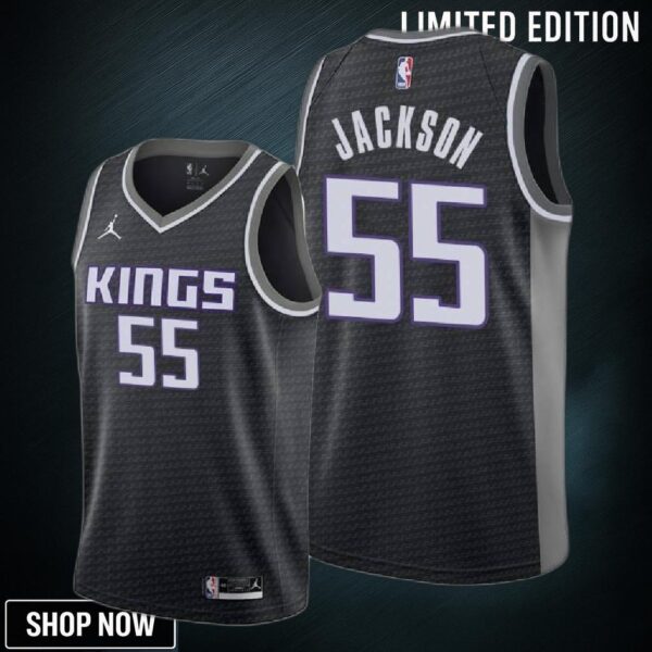 Josh Jackson 55 Sacramento Kings Statement Edition Black Jersey Trade