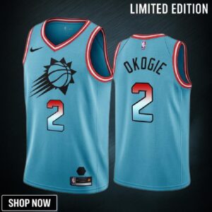 Josh Okogie 2 -23 Phoenix Suns Blue City Edition Jersey