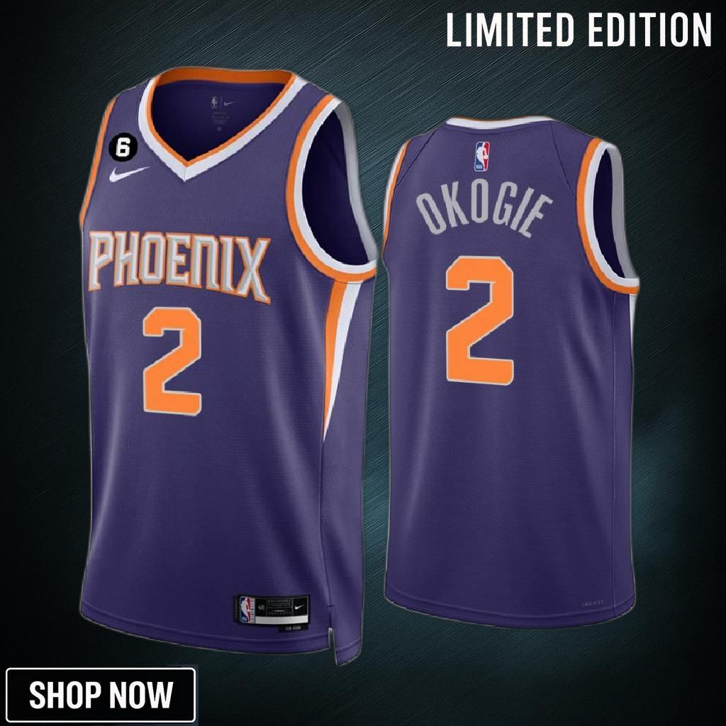 Josh Okogie 2 Phoenix Suns Purple -23 Icon Edition Men Jersey Swingman