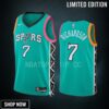 Josh Richardson 7 -23 San Antonio Spurs Turquoise City Edition Jersey Swingman