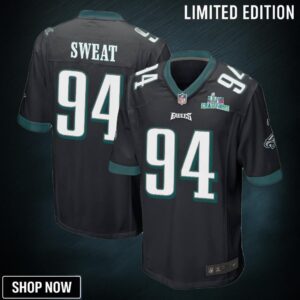 Josh Sweat 94 Philadelphia Eagles Super Bowl Lvii Champions Men Game Jersey - Black