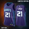 Jt Thor 21 -23 Charlotte Hornets Purple Statement Edition Men Jersey Swingman