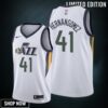 Juan Hernangomez 41 Utah Jazz Association Edition White Jersey Diamond Badge - Men