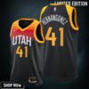 Juan Hernangomez 41 Utah Jazz City Edition Black Jersey Trade - Men
