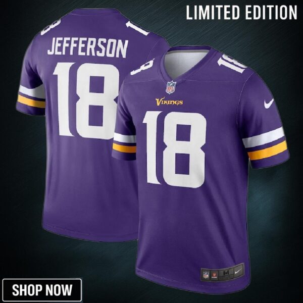 Justin Jefferson 18 Minnesota Vikings Legend Jersey - Purple