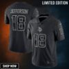 Justin Jefferson 18 Minnesota Vikings Rflctv Limited Jersey - Black