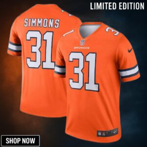 Justin Simmons 31 Denver Broncos Alternate Legend Jersey - Orange