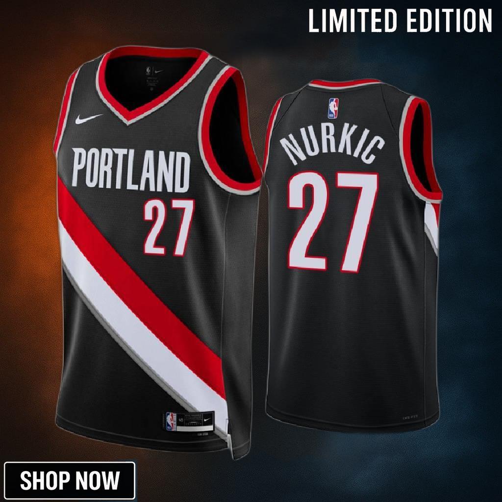 Jusuf Nurkic 27 Portland Trail Blazers -23 Icon Edition Black Jersey