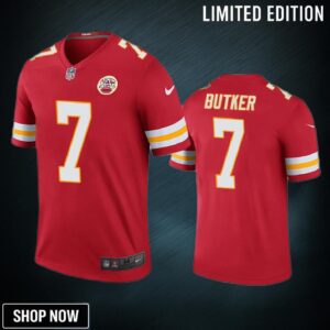 Kansas City Chiefs #7 Harrison Butker Nike Color Rush Red Jersey