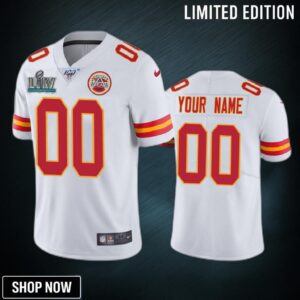 Kansas City Chiefs Custom White Super Bowl Liv Vapor Limited Jersey