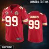 Kansas City Chiefs Khalen Saunders Red 60th Anniversary Vapor Limited Jersey