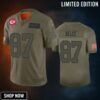 Kansas City Chiefs Travis Kelce Camo 2019 Salute To Service Limited Jersey