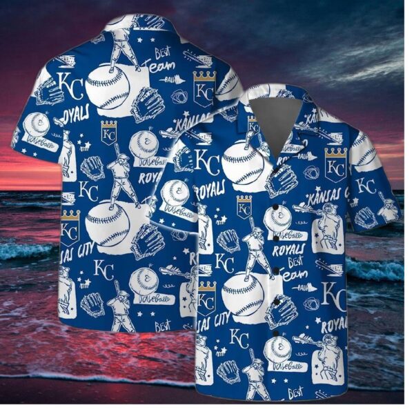 Kansas City Royals Baseball Icons Hawaiian Shirt
