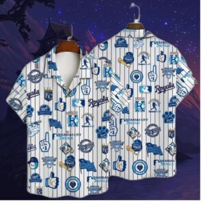 Kansas City Royals Classic Baseball Icons Hawaiian Shirt