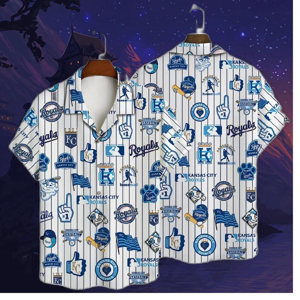 Kansas City Royals Classic Baseball Icons Hawaiian Shirt