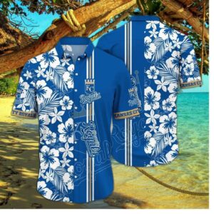 Kansas City Royals Floral Waves Hawaiian Shirt