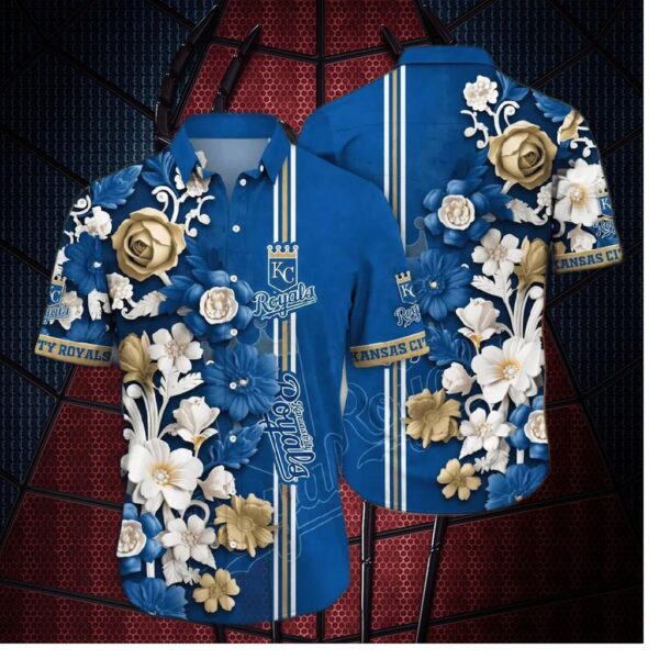Kansas City Royals Royal Floral Hawaiian Shirt