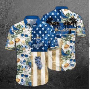 Kansas City Royals Stars & Stripes Beach Hawaiian Shirt
