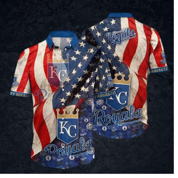 Kansas City Royals Stars & Stripes Hawaiian Shirt