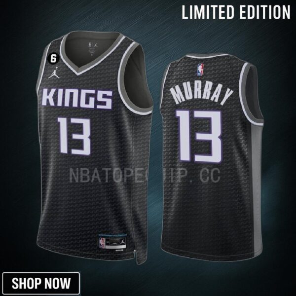 Keegan Murray 13 Sacramento Kings Black Men Jersey -23 Statement Edition Swingman