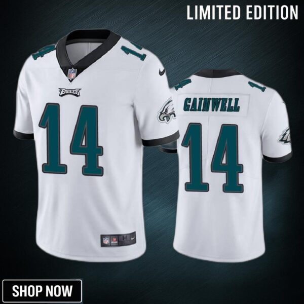 Kenneth Gainwell 14 Philadelphia Eagles White Vapor Limited Jersey