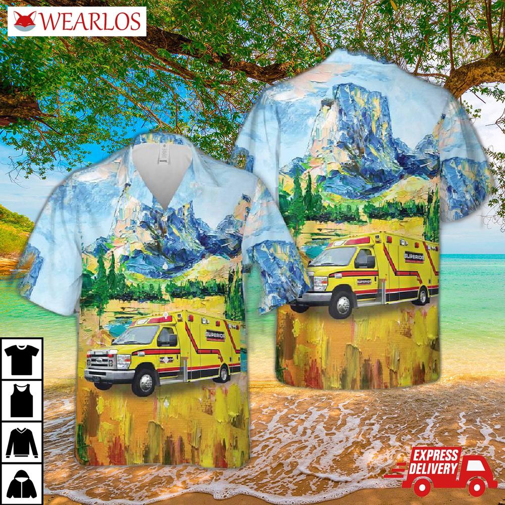 Kenosha, Wisconsin, Superior Air-ground Ambulance Service Of Inc Hawaiian Shirt