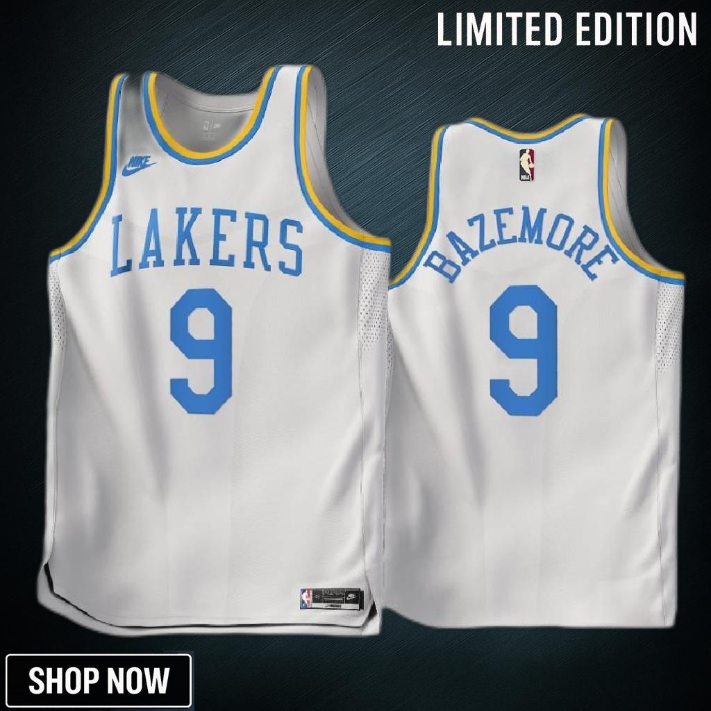 Kent Bazemore 9 Los Angeles Lakers -23 Classic Edition White Jersey - Men