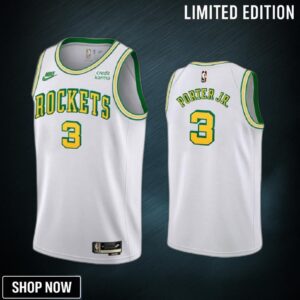 Kevin Porter Jr. 3 -23 Houston Rockets White Classic Edition Jersey San Diego Throwbacks