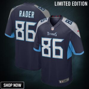 Kevin Rader Tennessee Titans Game Player Jersey - Navy