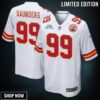 Khalen Saunders 99 Kansas City Chiefs Super Bowl Lvii Champions Men Game Jersey - White