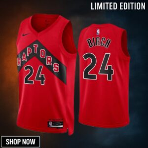 Khem Birch 24 -23 Toronto Raptors Red Icon Edition Jersey Swingman