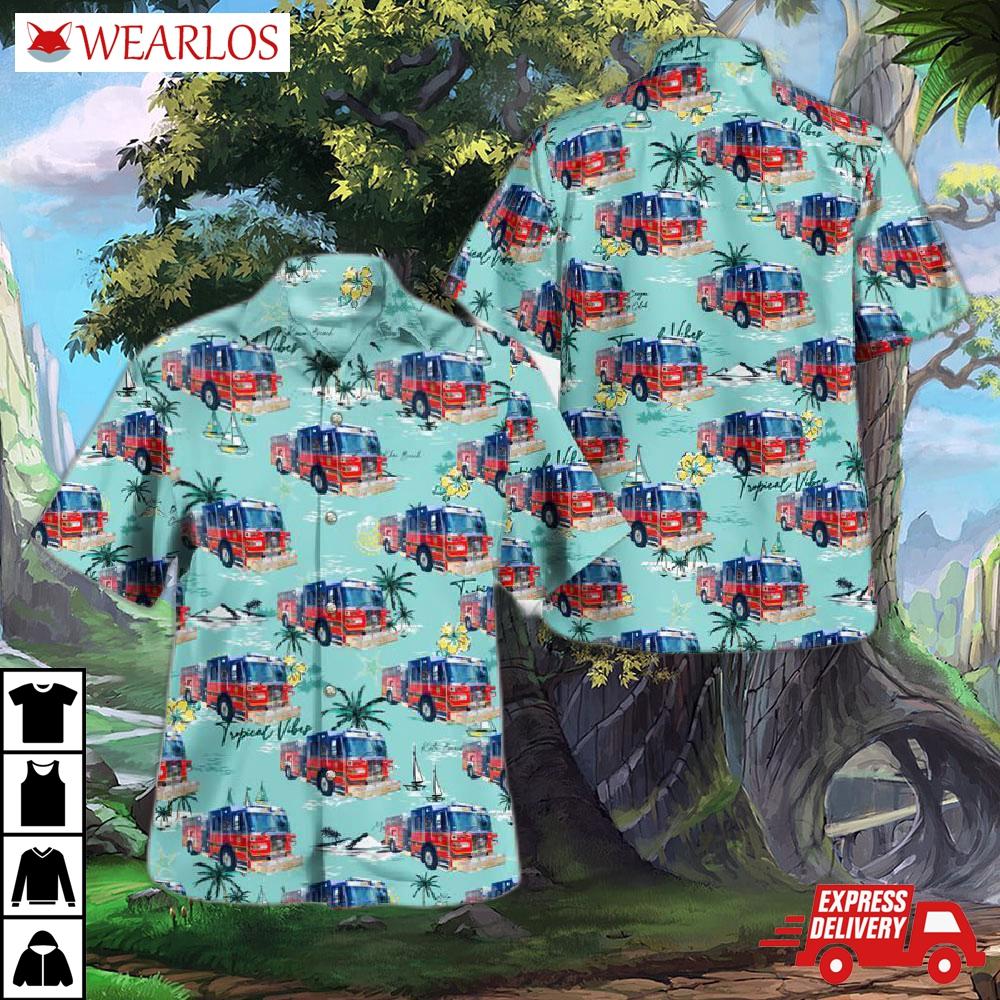 Kissimmee, Florida, Osceola County Fire Rescue And Ems Hawaiian Shirt