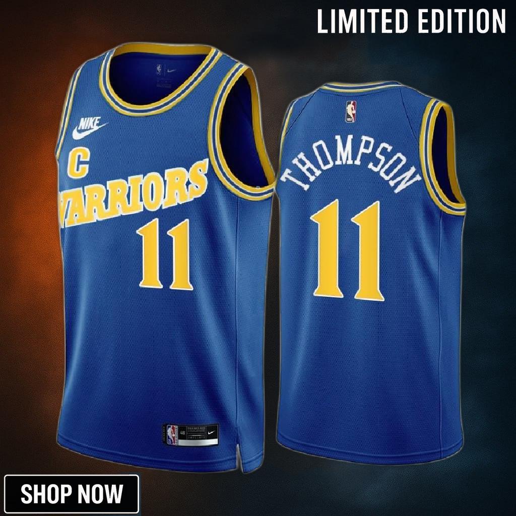 Klay Thompson -23 Golden State Warriors Royal 11 Classic Edition Jersey - Men