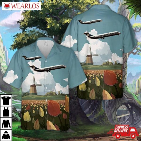 Klm Royal Dutch Airlines Douglas Dc-9-32 Hawaiian Shirt
