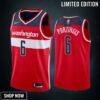Kristaps Porzingis 6 Washington Wizards Red Icon Edition Jersey Diamond Badge