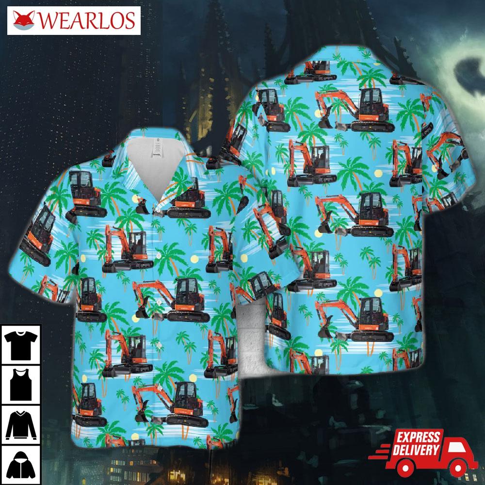Kubota U48-5 Excavator Hawaiian Shirt