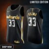 Kyle Kuzma 33 Washington Wizards Black Golden Edition Jersey