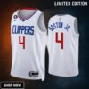 La Clippers Brandon Boston Jr. 4 -23 Association Edition White Jersey Swingman