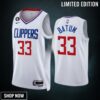 La Clippers Nicolas Batum 33 -23 Association Edition White Jersey Swingman