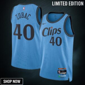 La Clippers Nike City Edition Swingman Jersey - Blue Ivica Zubac Unisex