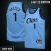 La Clippers Nike City Edition Swingman Jersey - Blue James Harden Youth