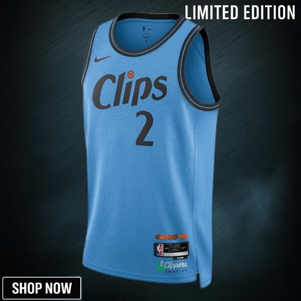 La Clippers Nike City Edition Swingman Jersey - Blue Kawhi Leonard Unisex
