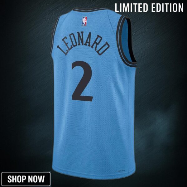 La Clippers Nike City Edition Swingman Jersey - Blue Kawhi Leonard Unisex