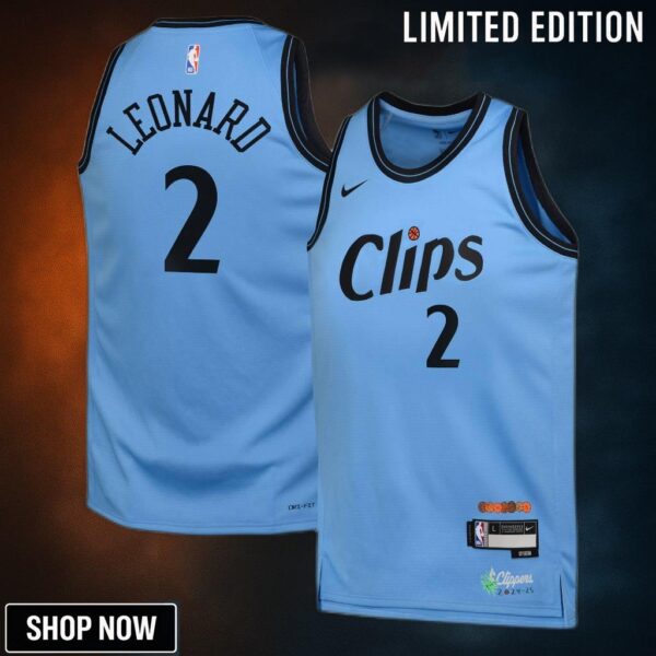 La Clippers Nike City Edition Swingman Jersey - Blue Kawhi Leonard Youth