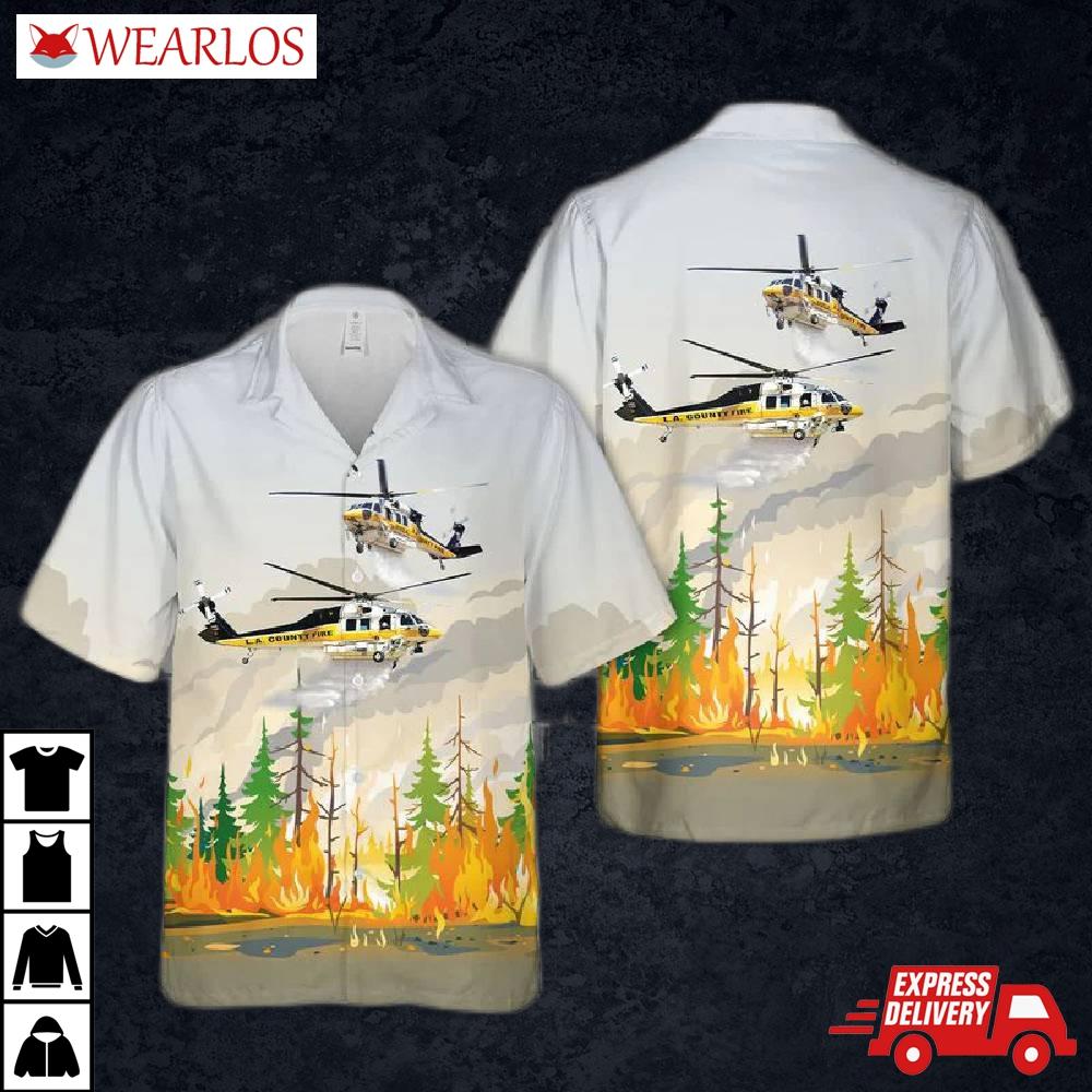 La County Fire S-70 Firehawk Hawaiian Shirt