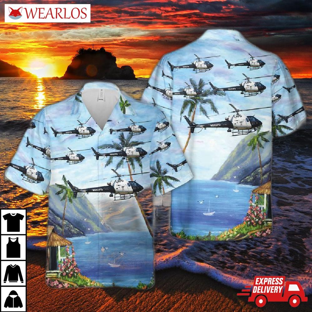 Ladp N662pd Helicopter Hawaiian Shirt