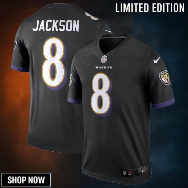 Lamar Jackson 8 Baltimore Ravens Legend Jersey - Black